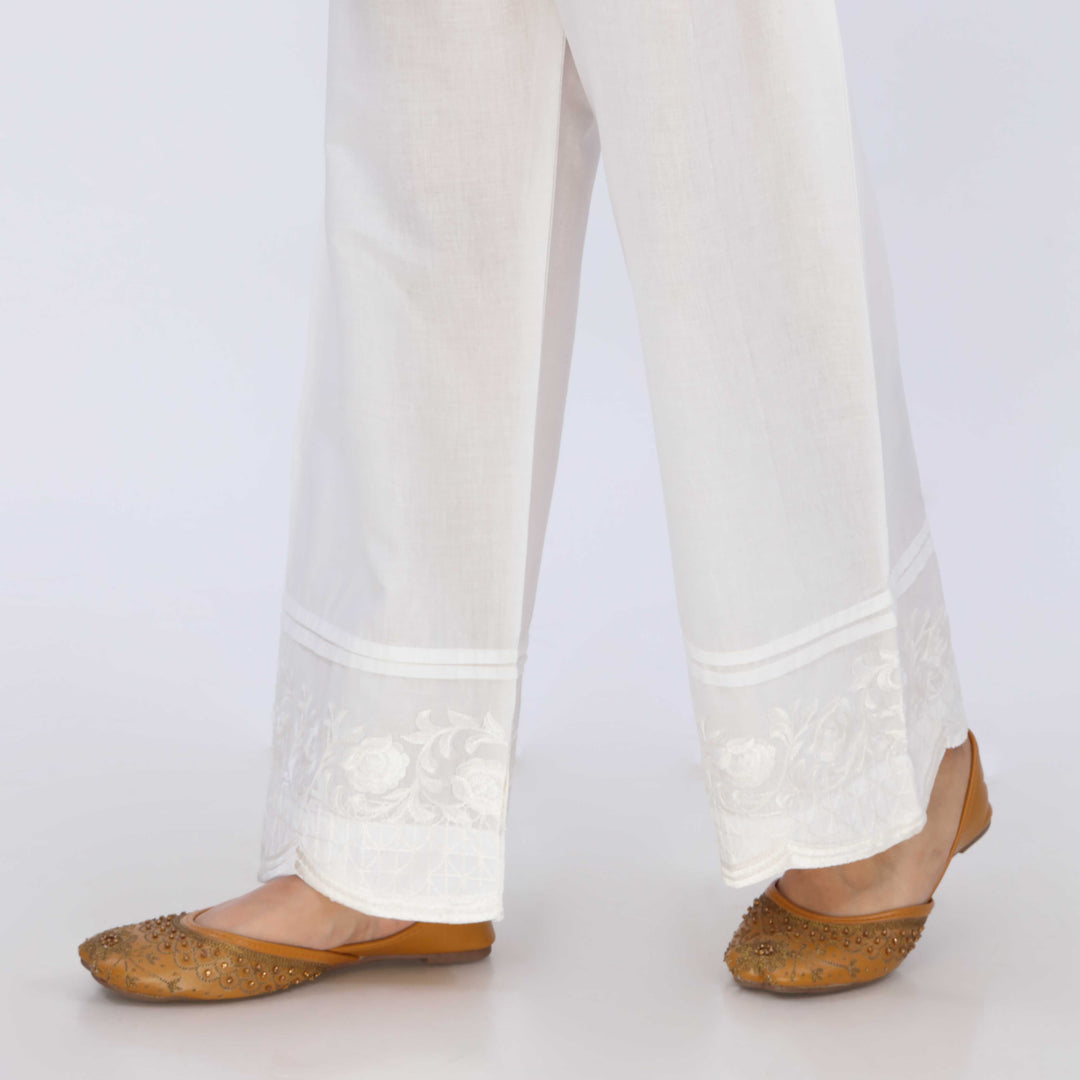 White Cotton Cambric Trouser PL5069