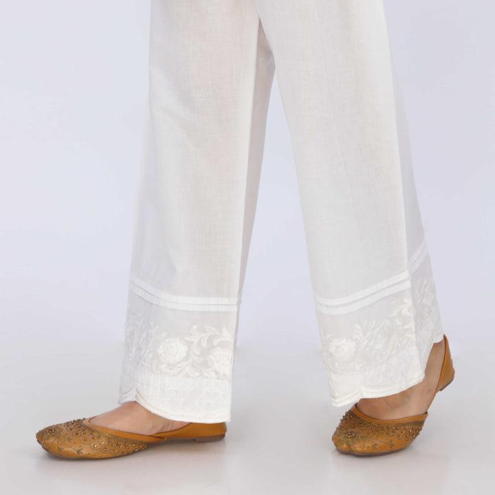 White Cotton Cambric Trouser PL5069