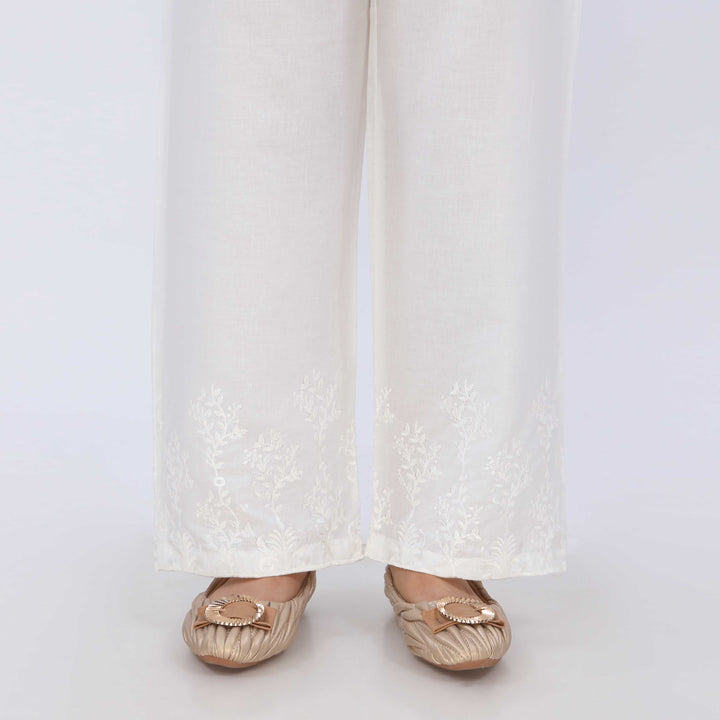 White Cotton Cambric Trouser PL5071