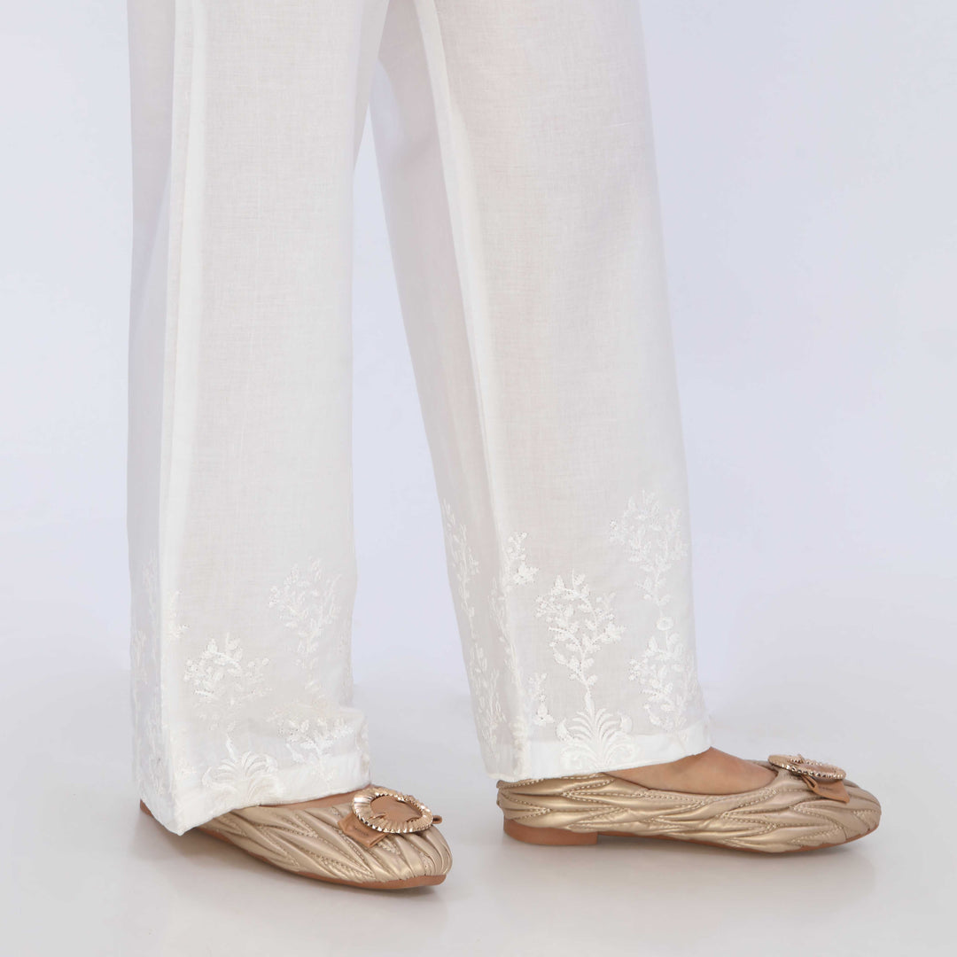 White Cotton Cambric Trouser PL5071
