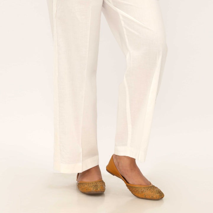 White Cotton Cambric Trouser PL5103