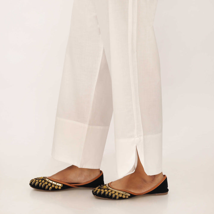 White Cotton Cambric Trouser PL5106