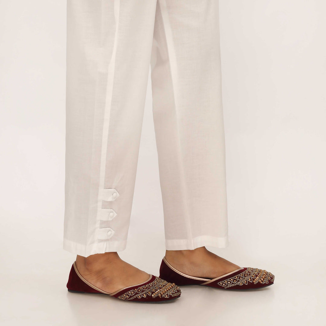White Cotton Cambric Trouser PL5109