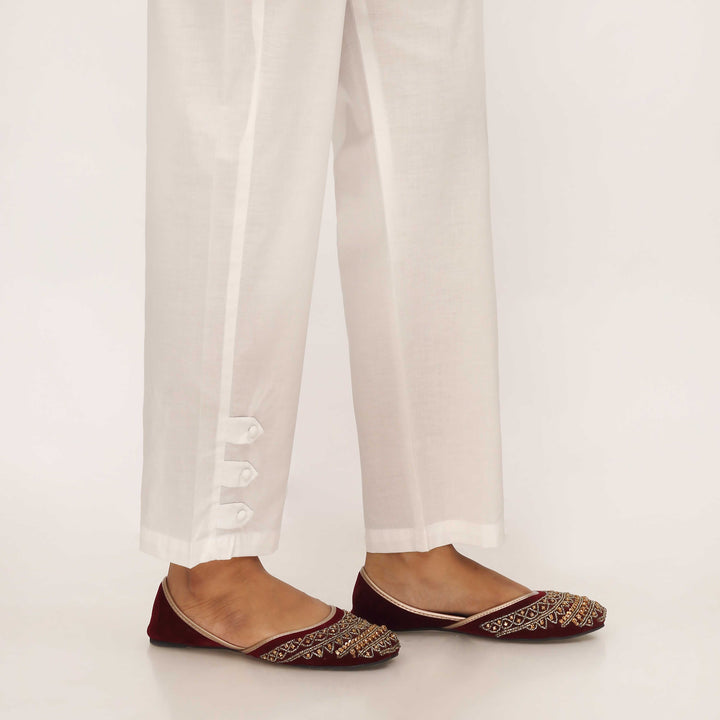 White Cotton Cambric Trouser PL5109