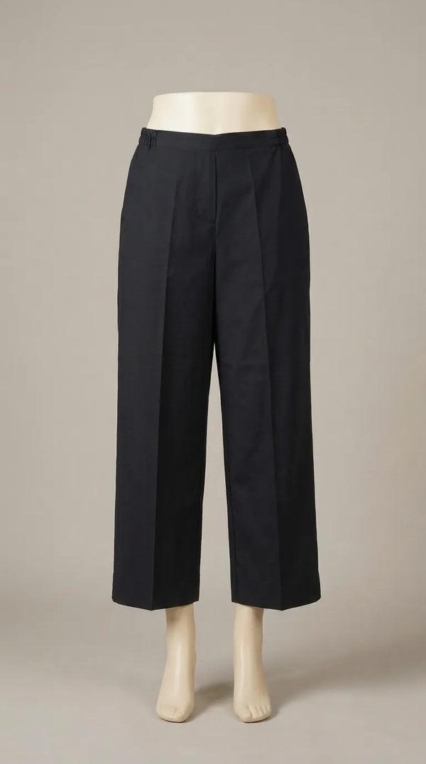 Black Basic Cotton Cambric Trouser PL5118