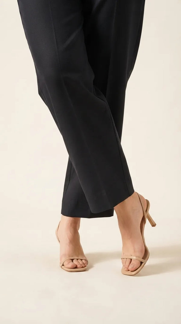 Black Basic Cotton Cambric Trouser PL5118