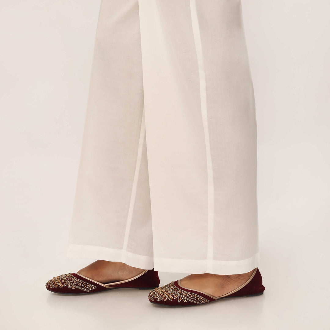 White Cotton Cambric Trouser PL5118