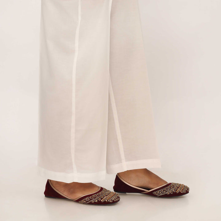 White Cotton Cambric Trouser PL5118