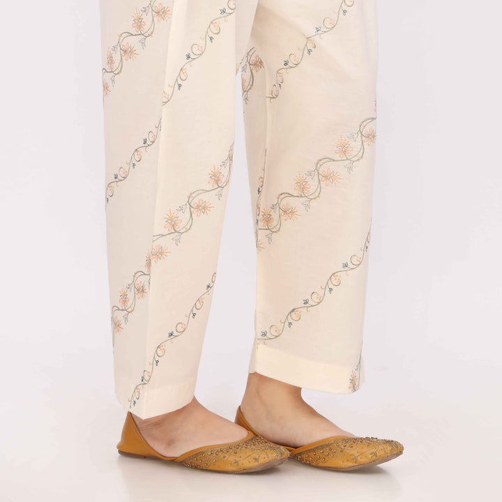 White Cotton Cambric Trouser PL5152