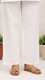 White Slub Khader Basic Trouser PL5160