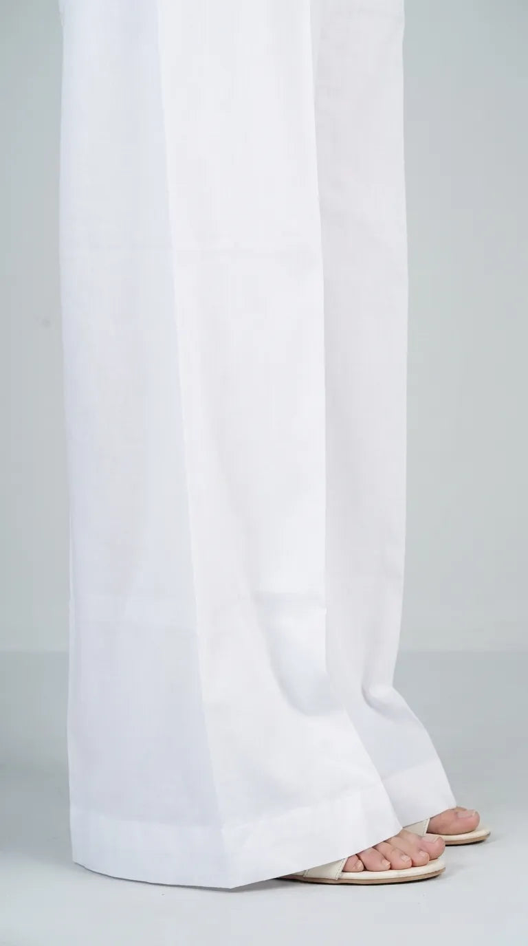 White Plain Cambric Trouser PL607709