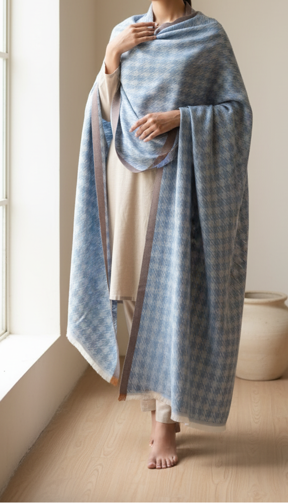 Blue Winter Stole PN5030