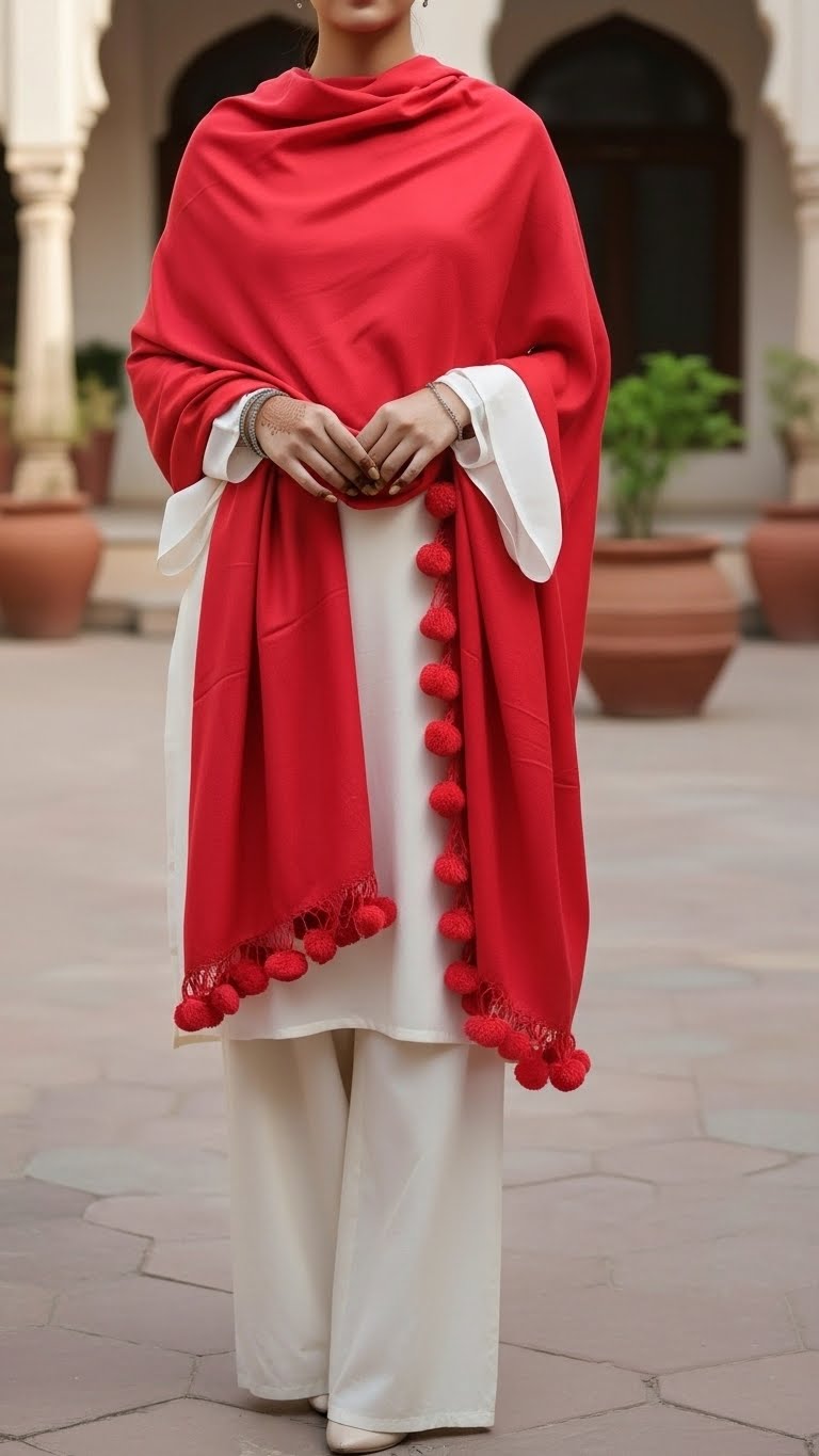 Red Winter Stole PN5045