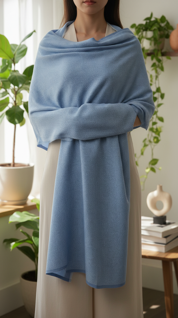 Sky Blue Winter Stole PN5067