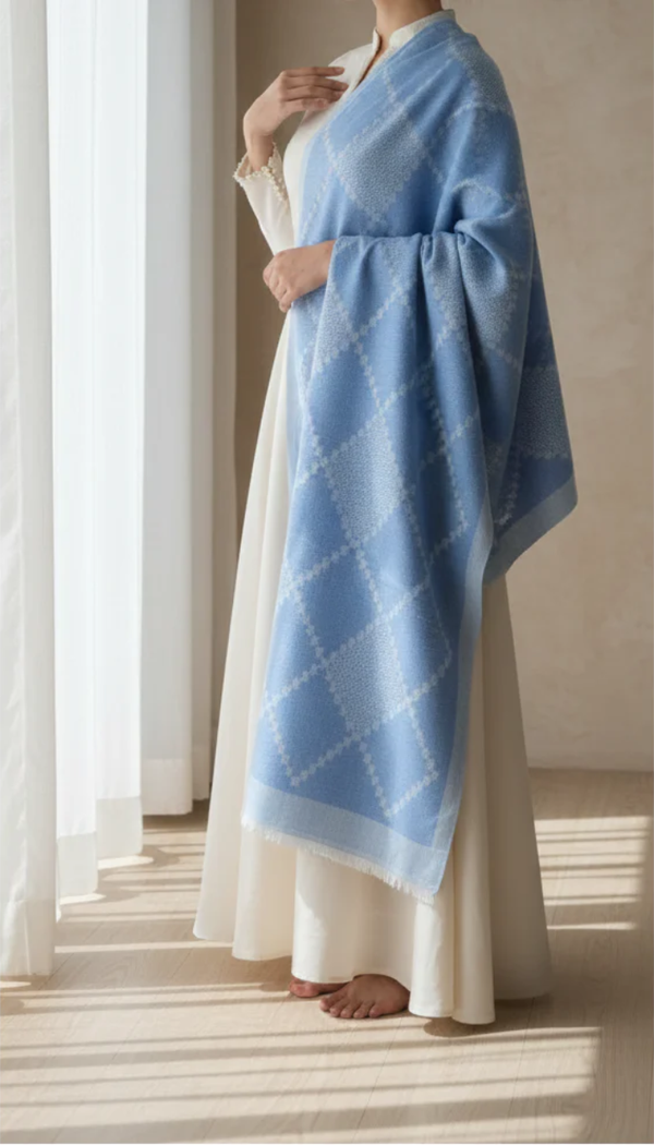 Sky Blue Winter Stole PN5076