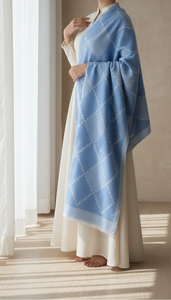 Sky Blue Winter Stole PN5076