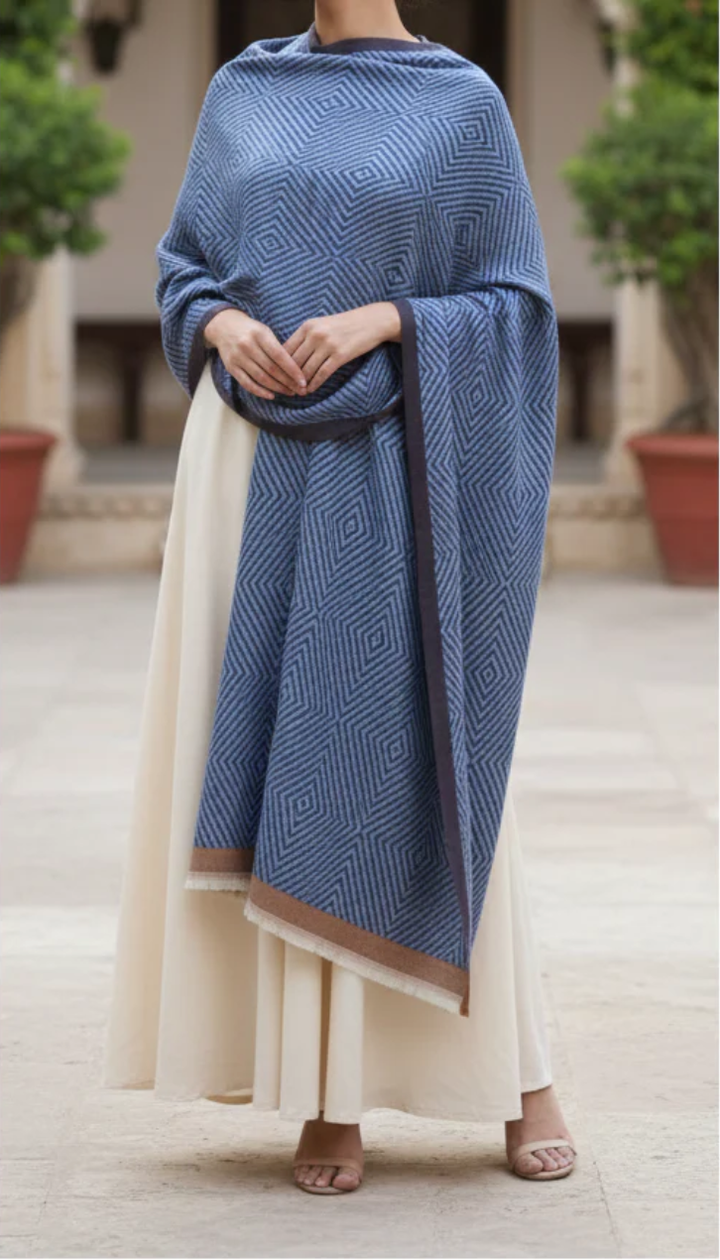 Blue Winter Stole PN5099