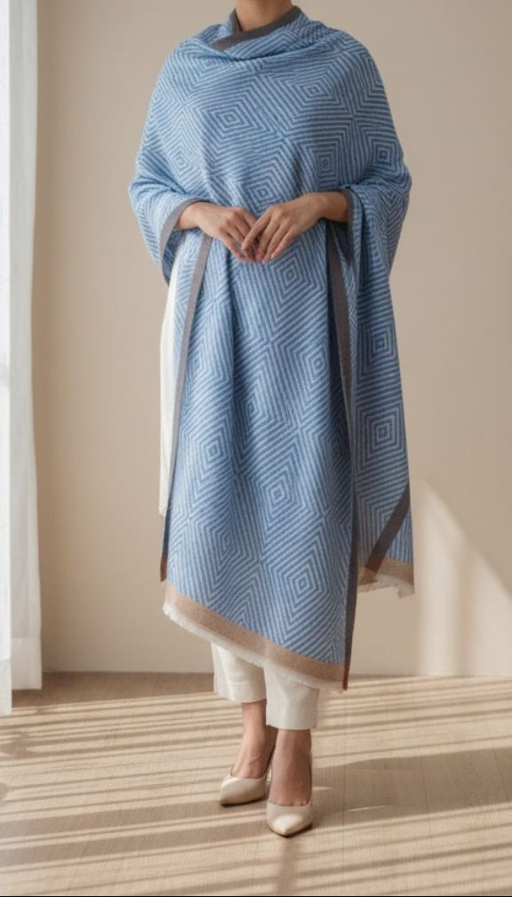 Sky Blue Winter Stole PN5100