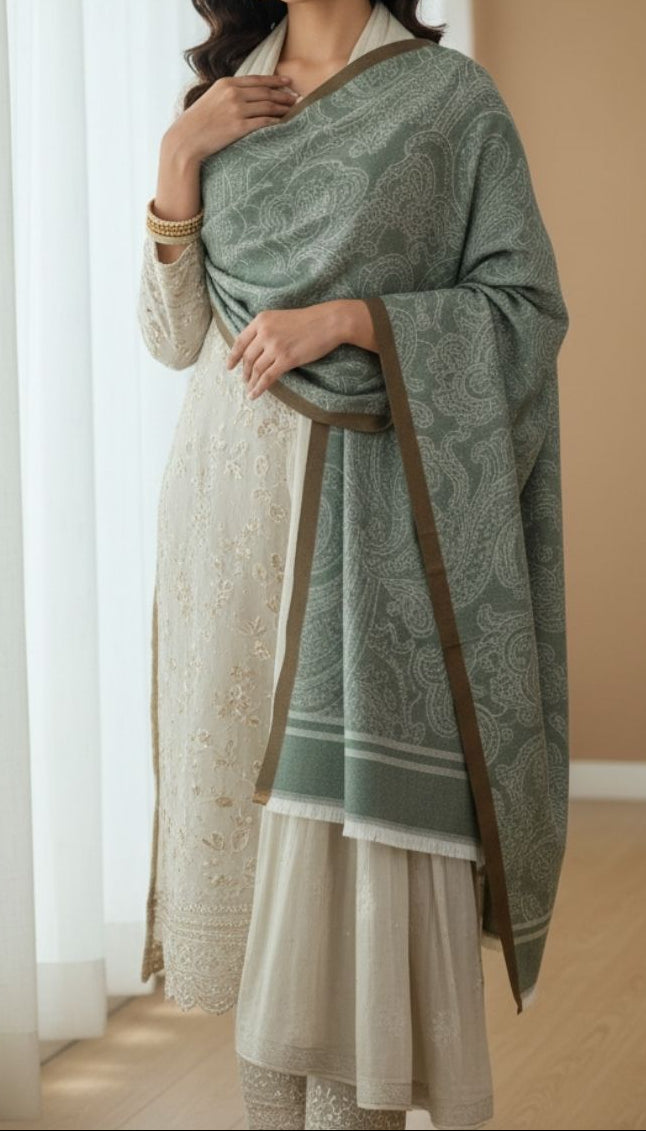 Green Winter Stole PN5142