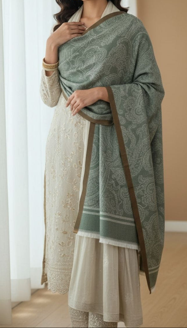 Green Winter Stole PN5142