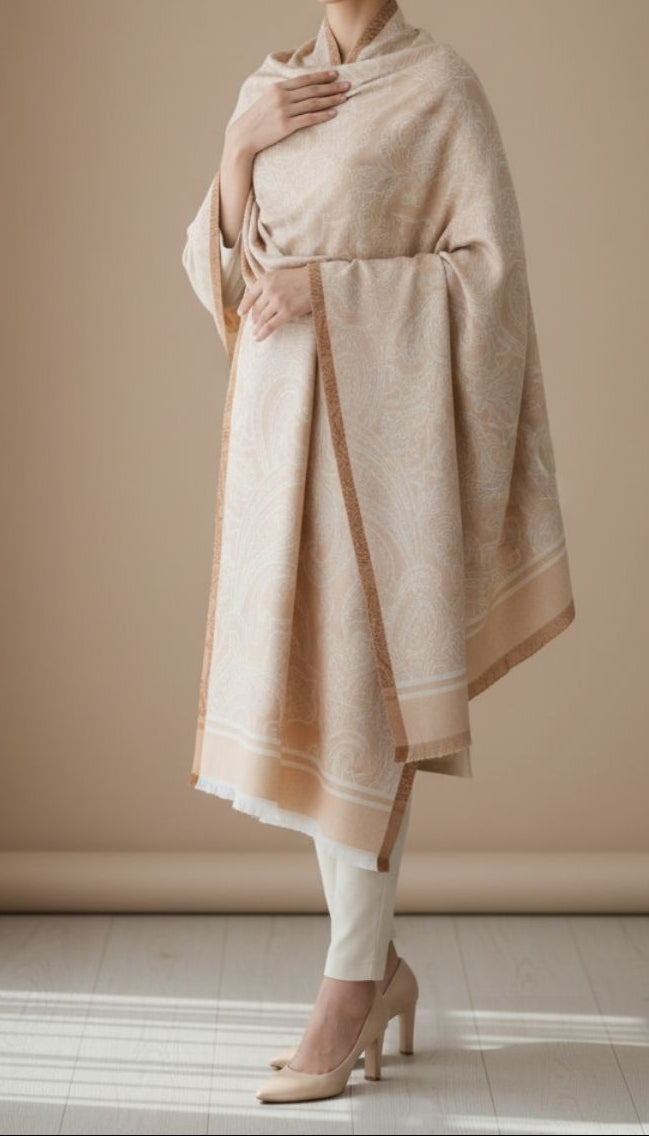 Beige Winter Stole PN5147