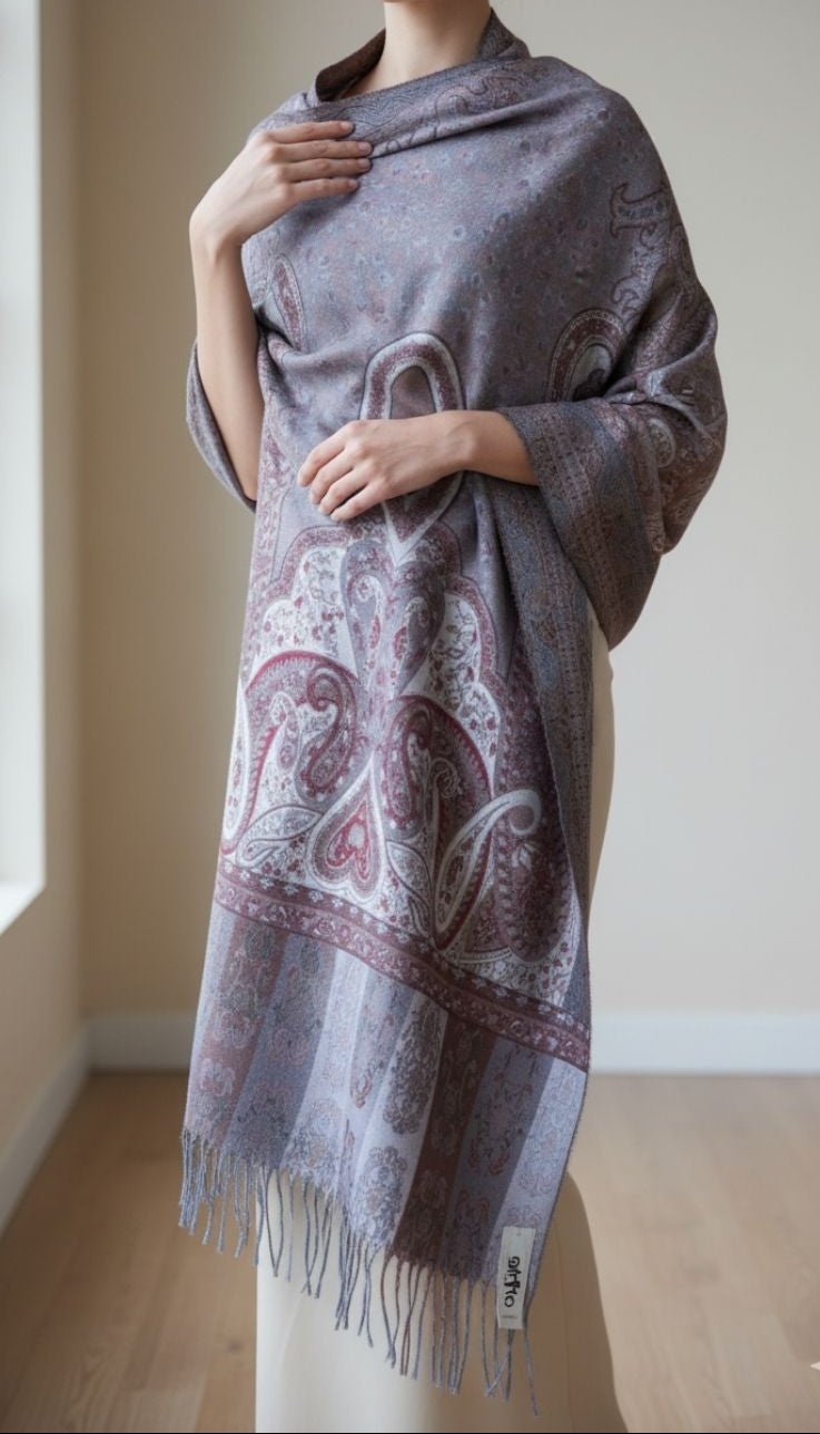 Grey Winter Stole PN5163