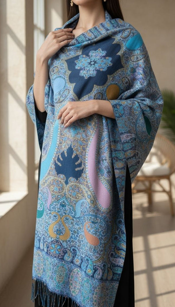 Sky Blue Winter Stole PN5169