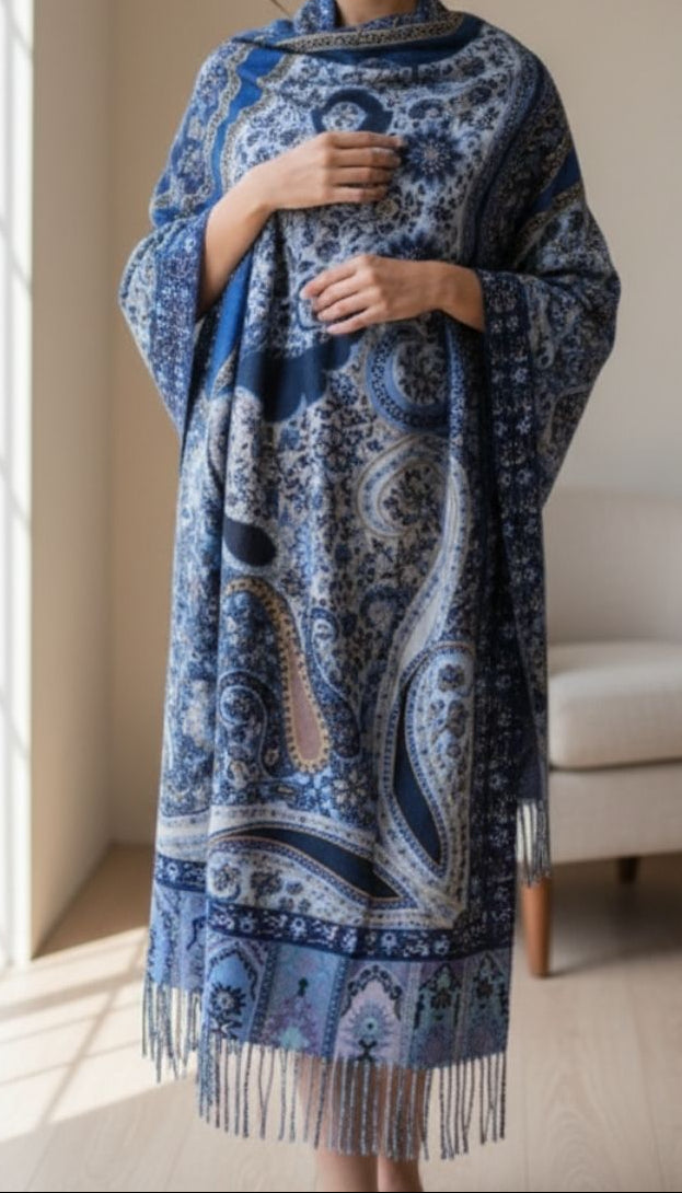 Blue Winter Stole PN5180