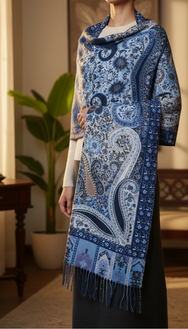 Blue Winter Stole PN5180