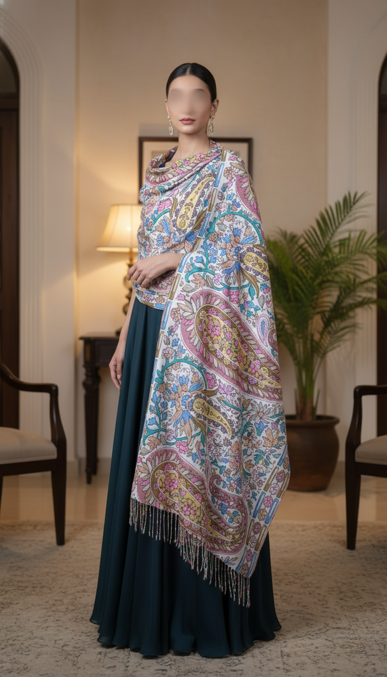 Beige Winter Stole PN5218