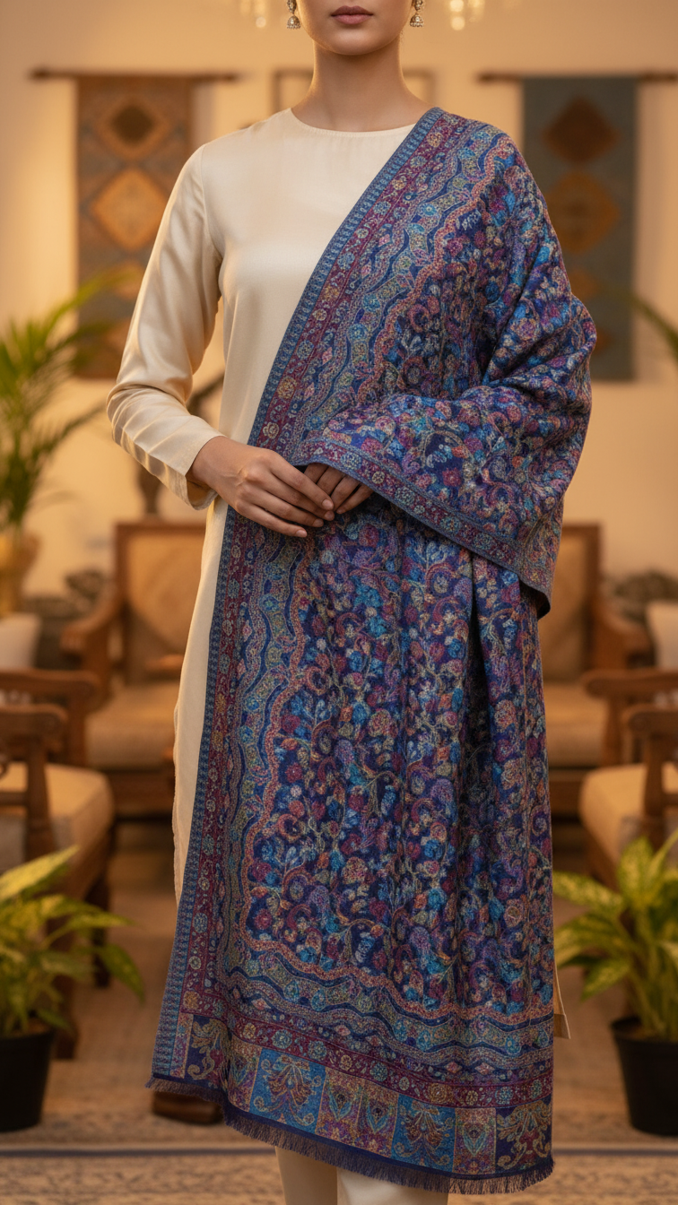Navy Winter Stole PN5322