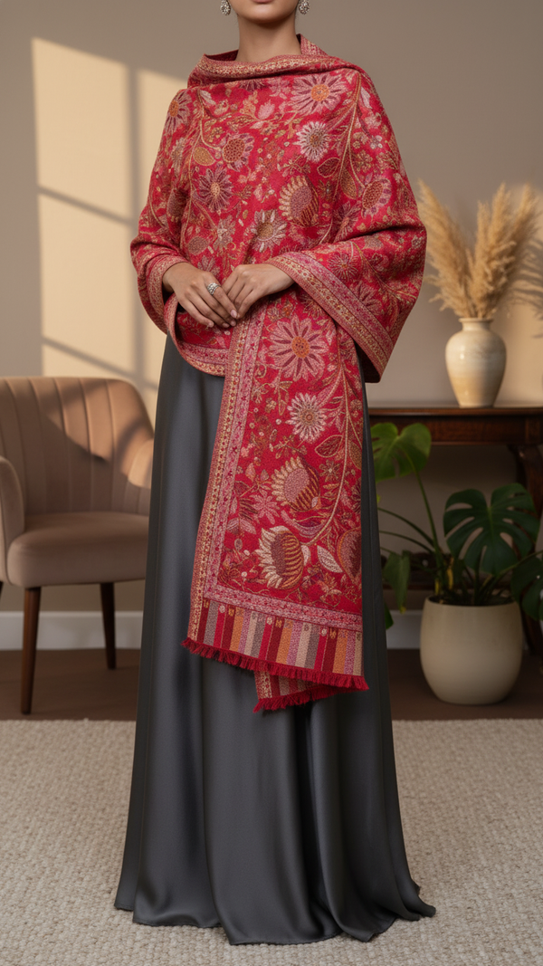 Red Winter Stole PN5340