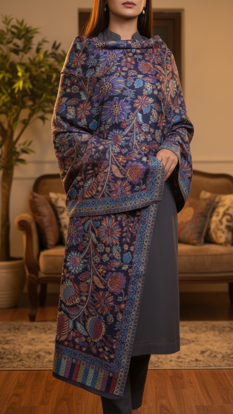 Navy Winter Stole PN5346