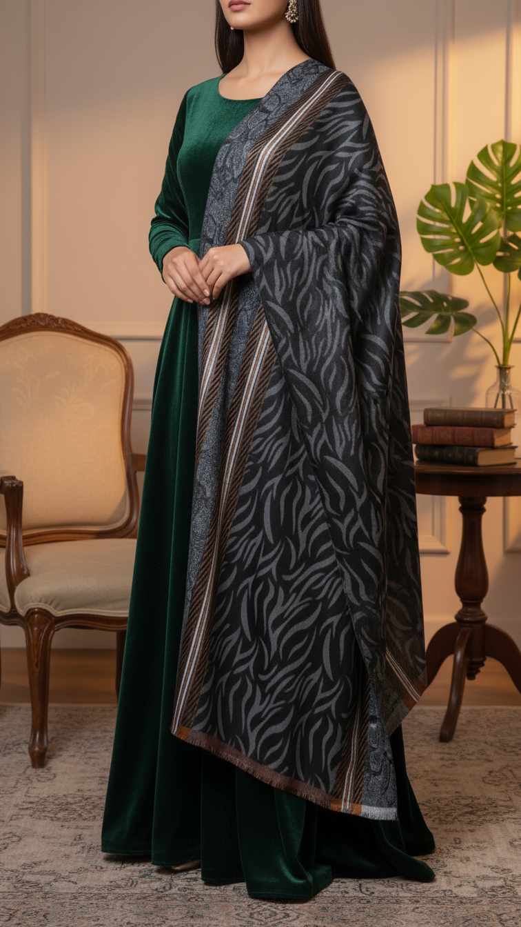 Black Winter Stole PN5351