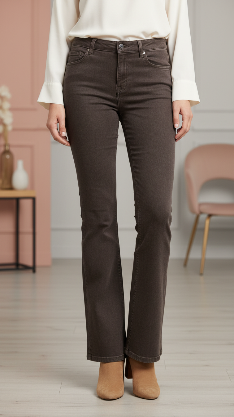Brown Denim Pant PP6090