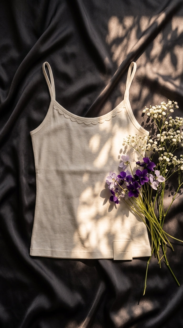White Laced Tank Top PS4020