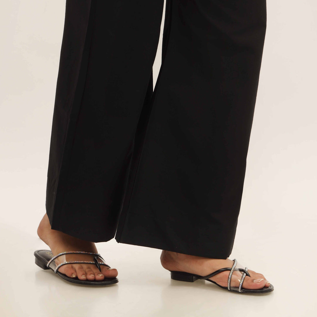 Black Straight Fit Plain Trouser PS4599