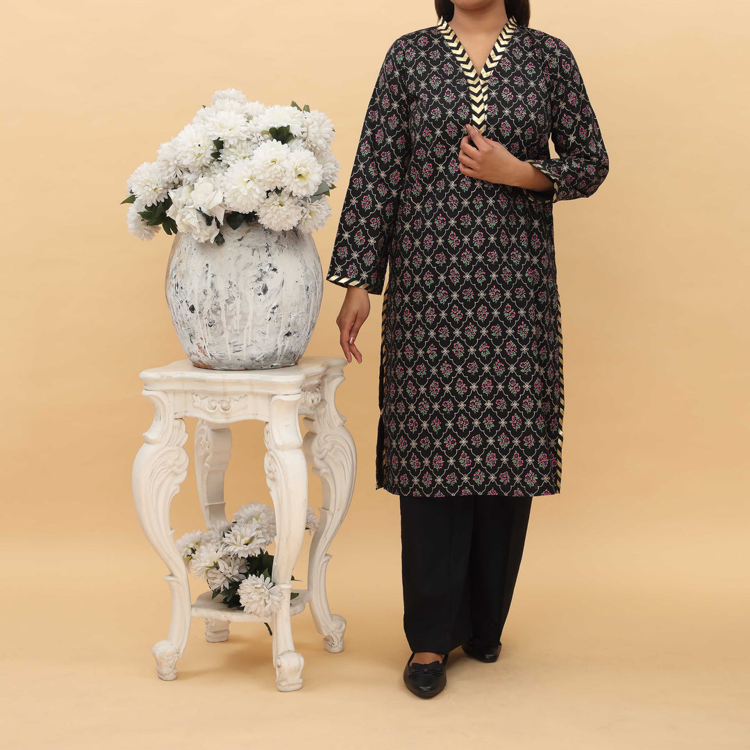 Black Printed Shirt PS5052