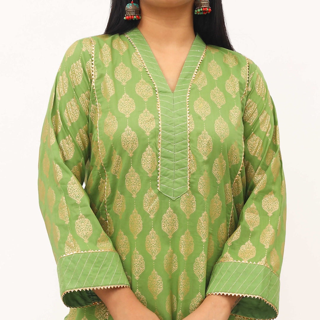 1PC- Gold Printed Lawn Shirt PS5079