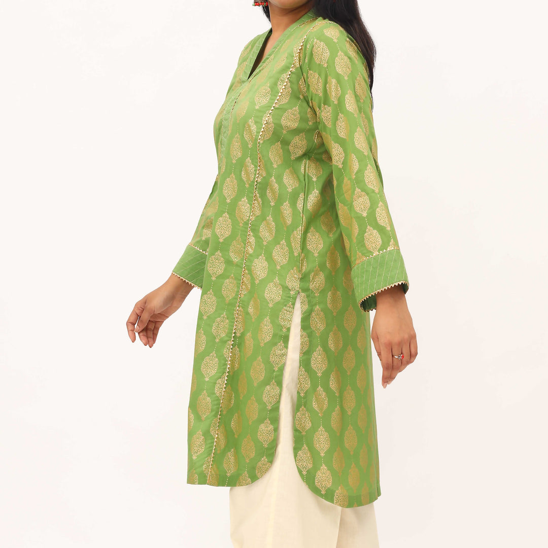1PC- Gold Printed Lawn Shirt PS5079