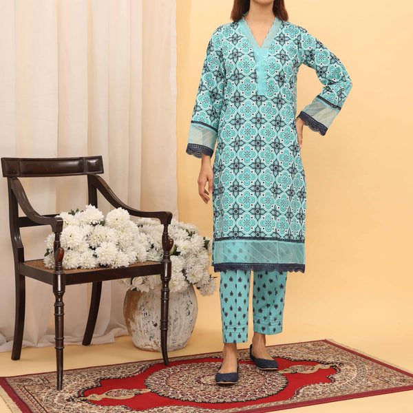 2PC- Screen Printed Suit PS5087