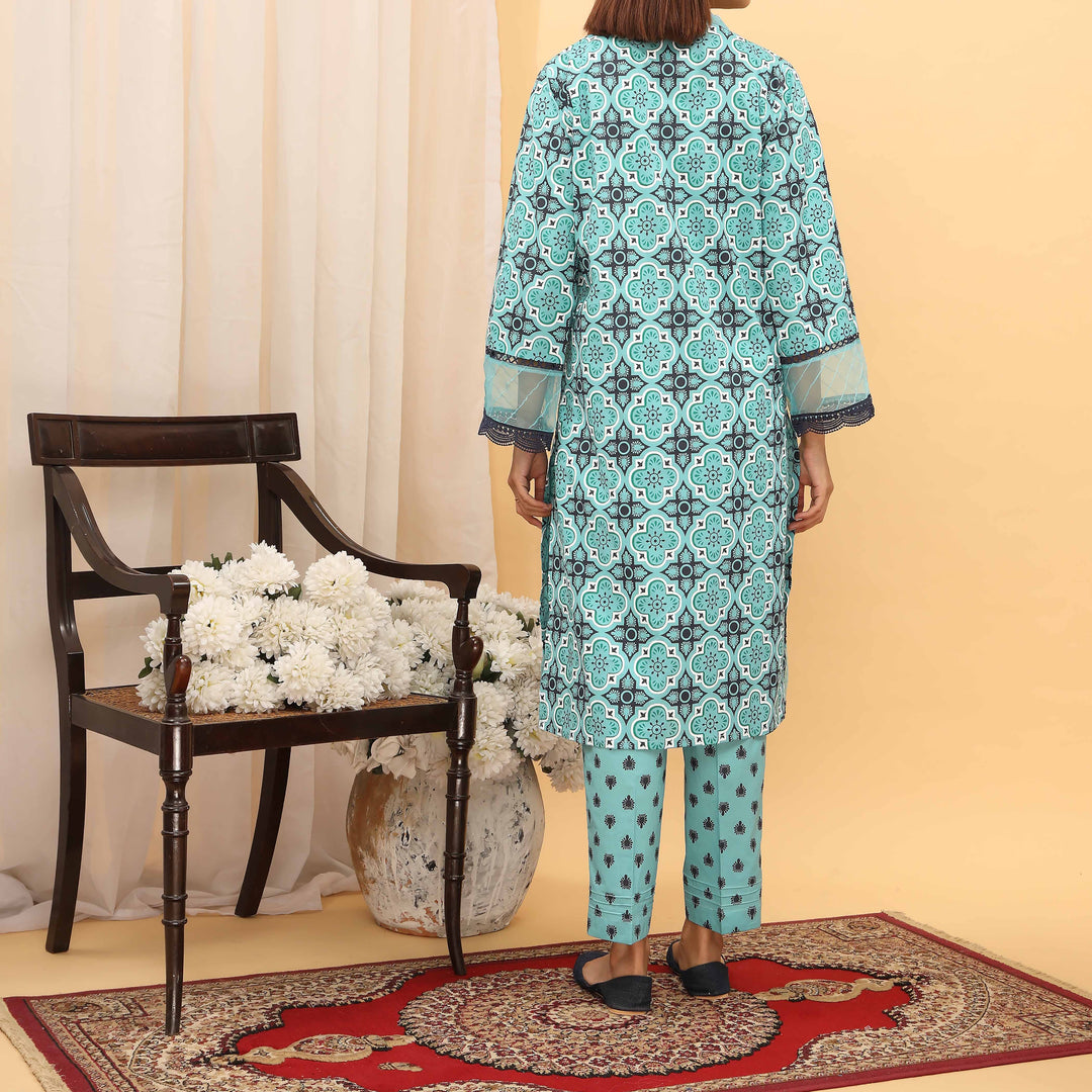 2PC- Screen Printed Suit PS5087
