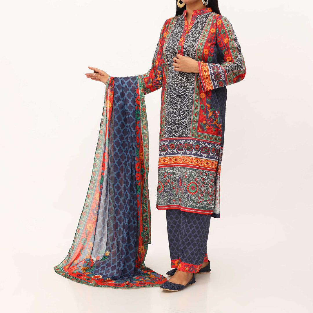 3PC- Digital Printed Lawn Suit PS5117
