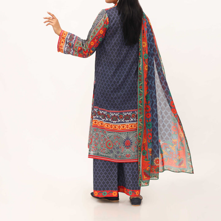 3PC- Digital Printed Lawn Suit PS5117