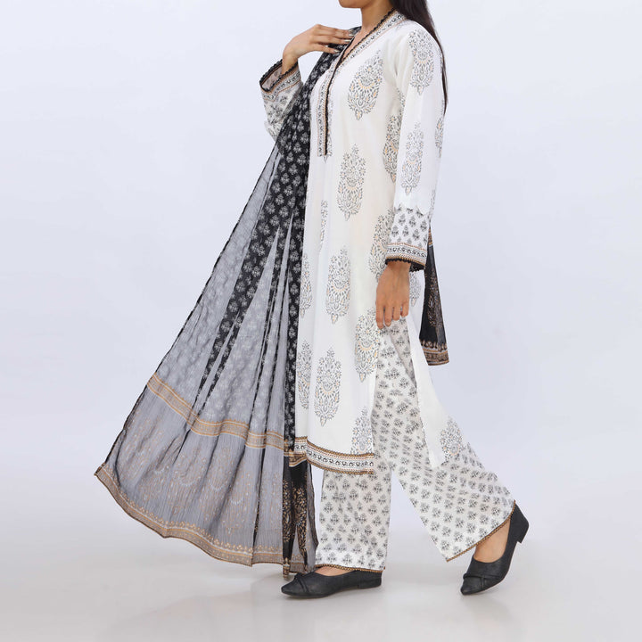 3PC- Printed Cambric Suit PS5155