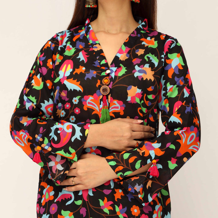2PC- Digital Printed Cambric Co-ord Set PS5164