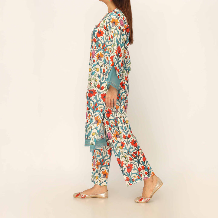 2PC- Digital Printed Cambric Co-ord Set PS5166