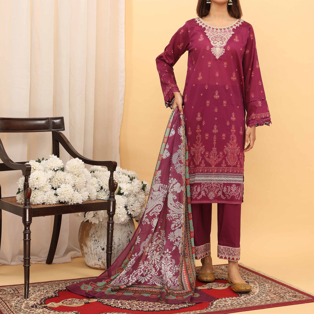 3PC- Digital Printed Lawn Suit PS5181