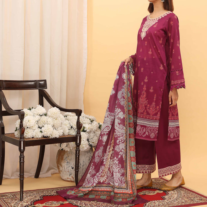 3PC- Digital Printed Lawn Suit PS5181