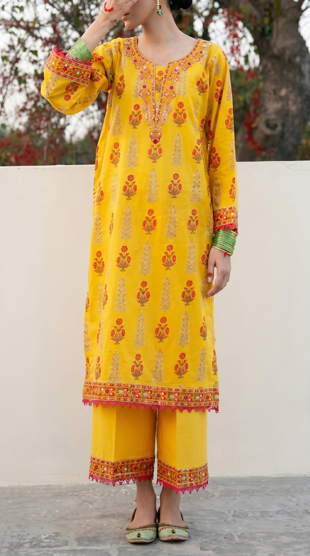 2PC- Digital Printed Cotton Cambric Suit PS5229